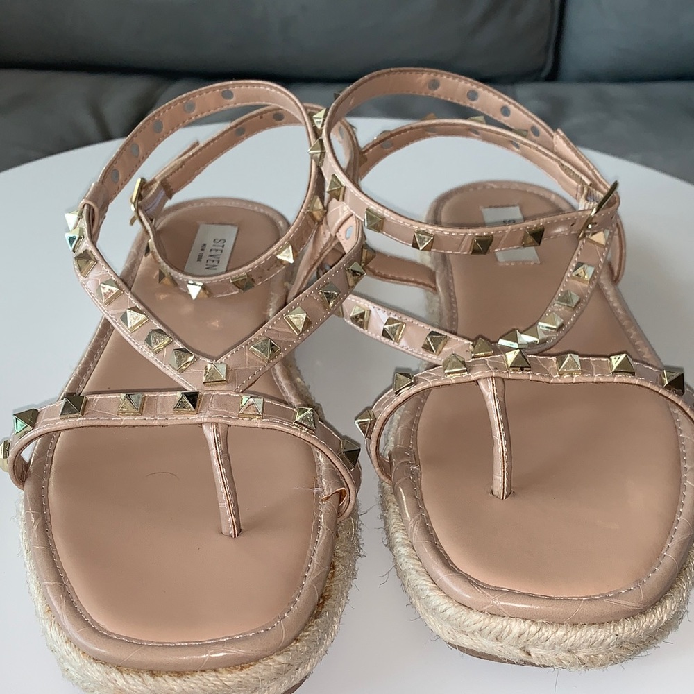 Steve Madden Nude Studded Sandals